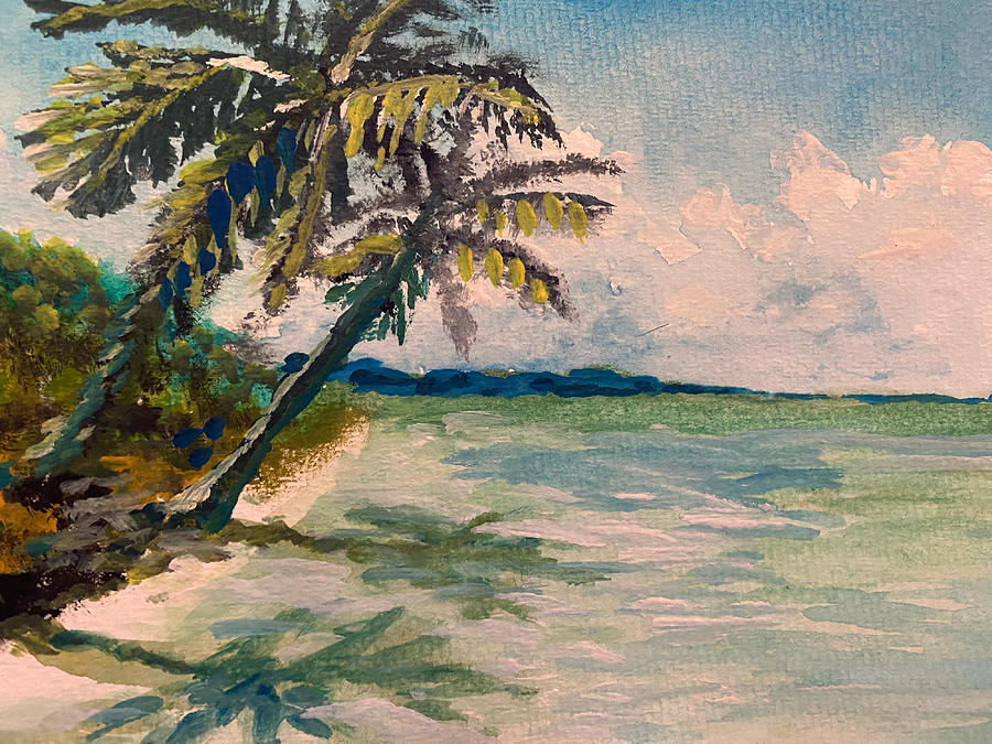 Watercolor Florida Gulf Coast Painting by Larry Whitler