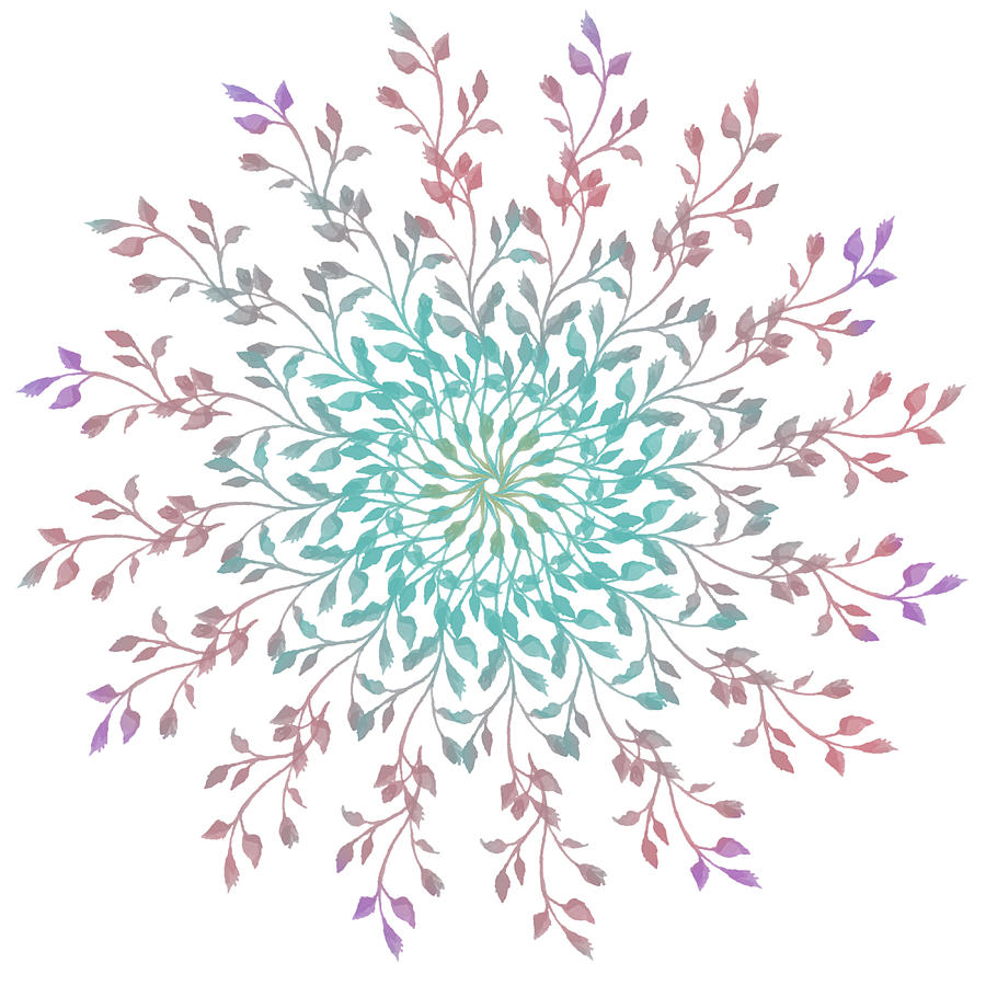 Watercolor Flower Mandala Digital Art by Joanne Grant