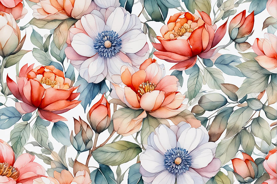 Watercolor Flower Digital Art