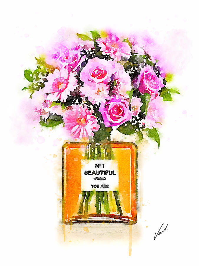 Watercolor Flowers by Vart Painting by Vart