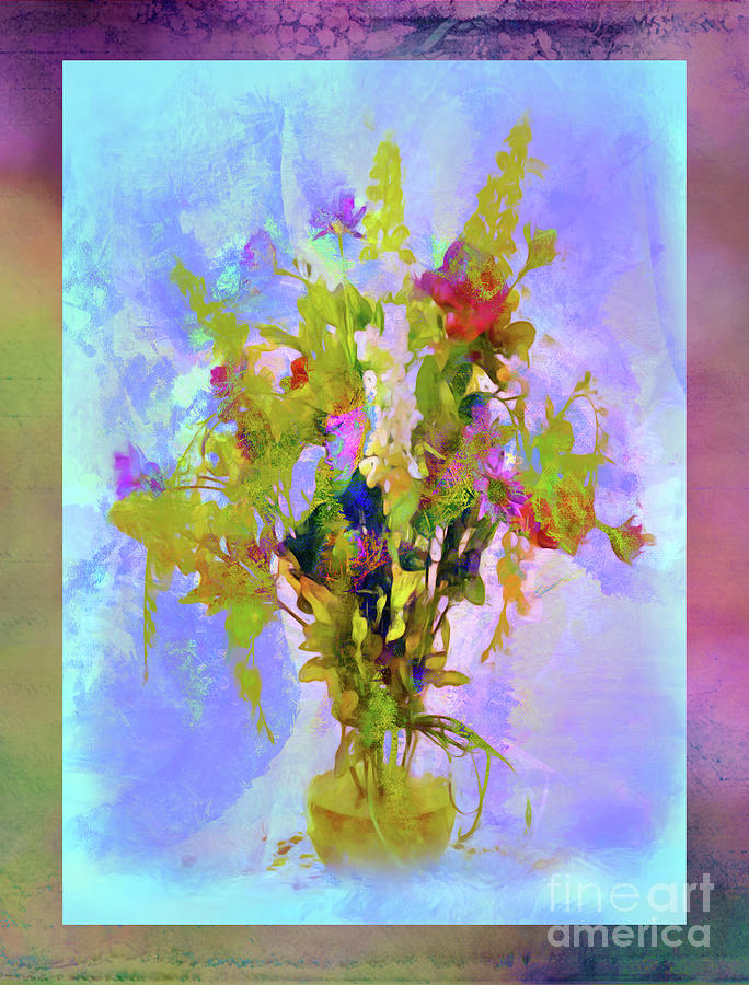 Watercolor Flowers in a Vase Photograph by Judi Bagwell