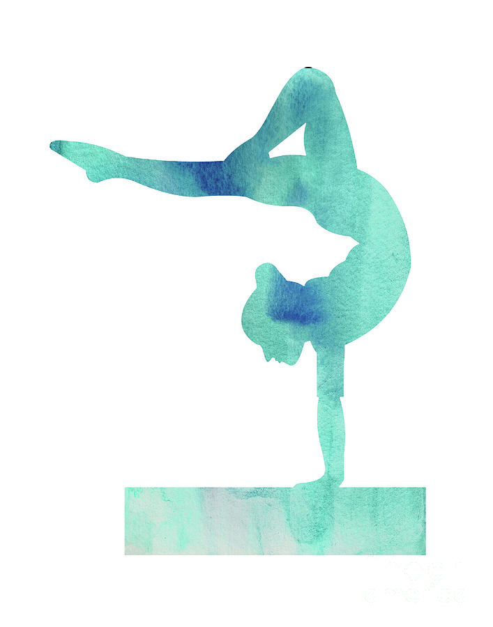 Watercolor Gymnast Digital Art by Jennifer Camp