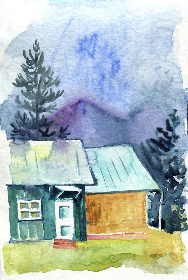 Watercolor House Painting Digital Art by Sambel Pedes