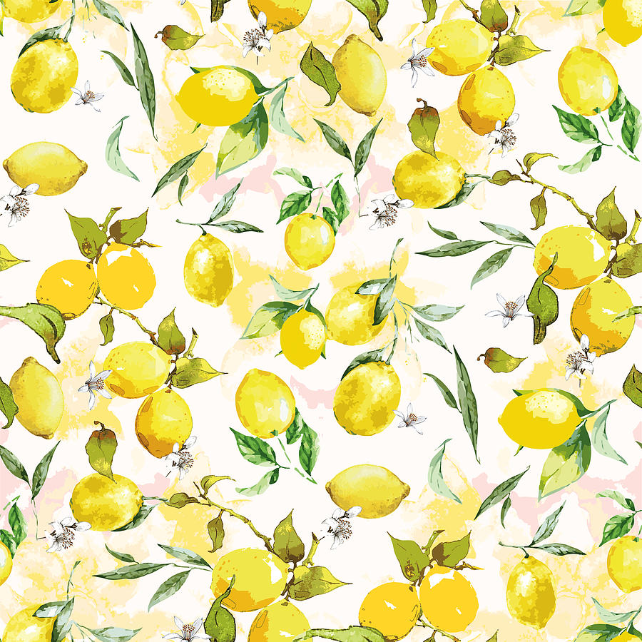 Watercolor lemons 1 Digital Art by Bledi Shkalla - Fine Art America