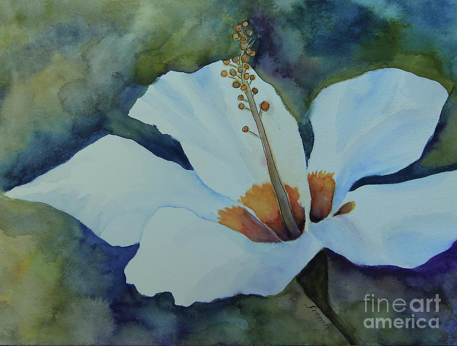 Watercolor Lily Painting by Jeanette French