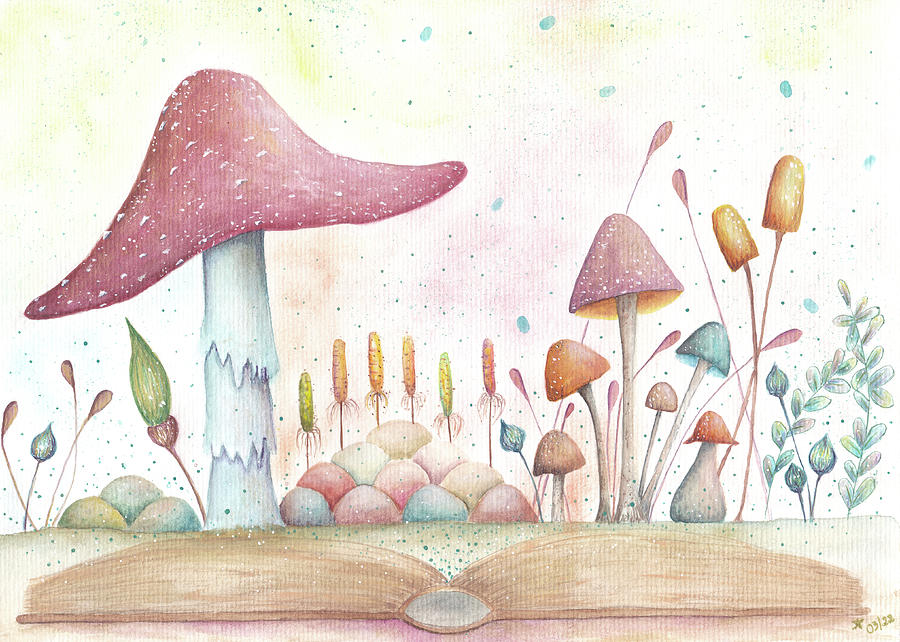 Watercolor Mushrooms Art Painting Painting by Maria Cristina - Fine Art ...