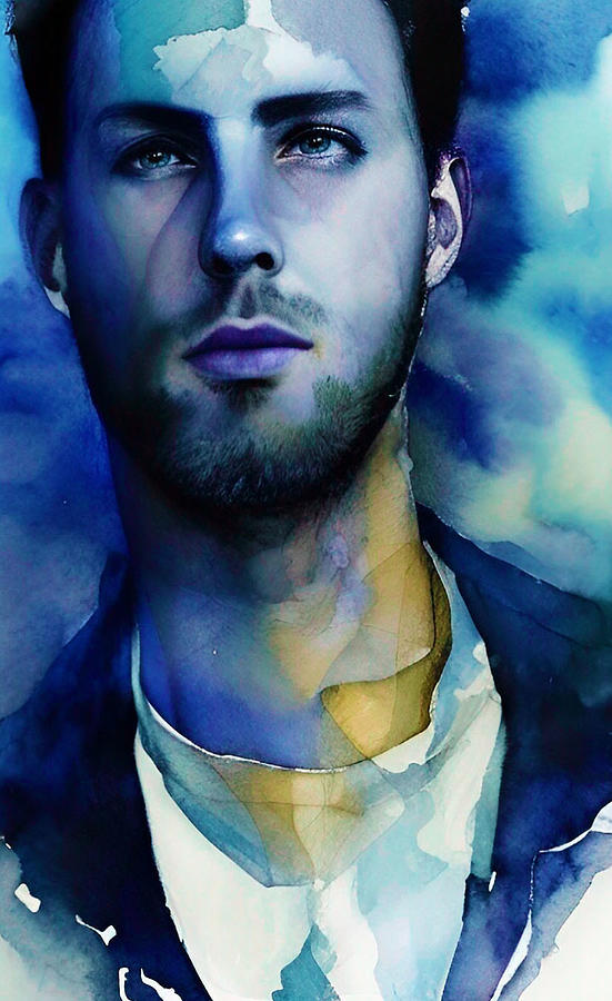 Watercolor Portrait 67 Digital Art by Barroa Artworks - Pixels