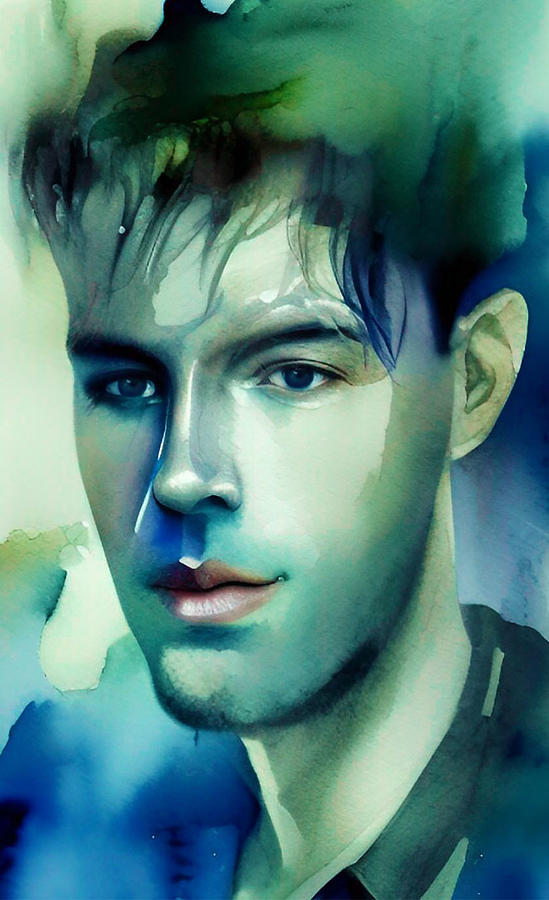 Watercolor Portrait 76 Digital Art by Barroa Artworks - Fine Art America