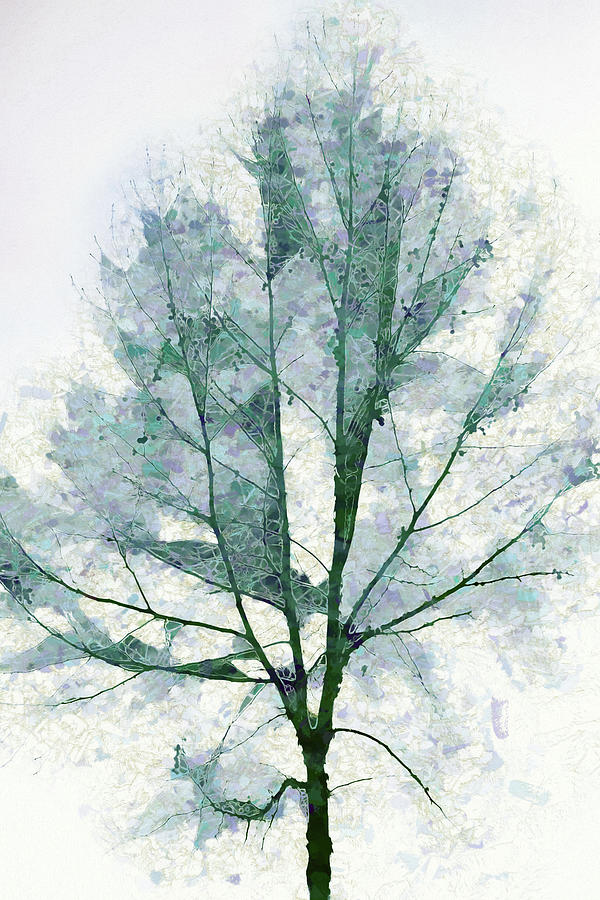 Watercolor Spring Tree Digital Art by Terry Davis
