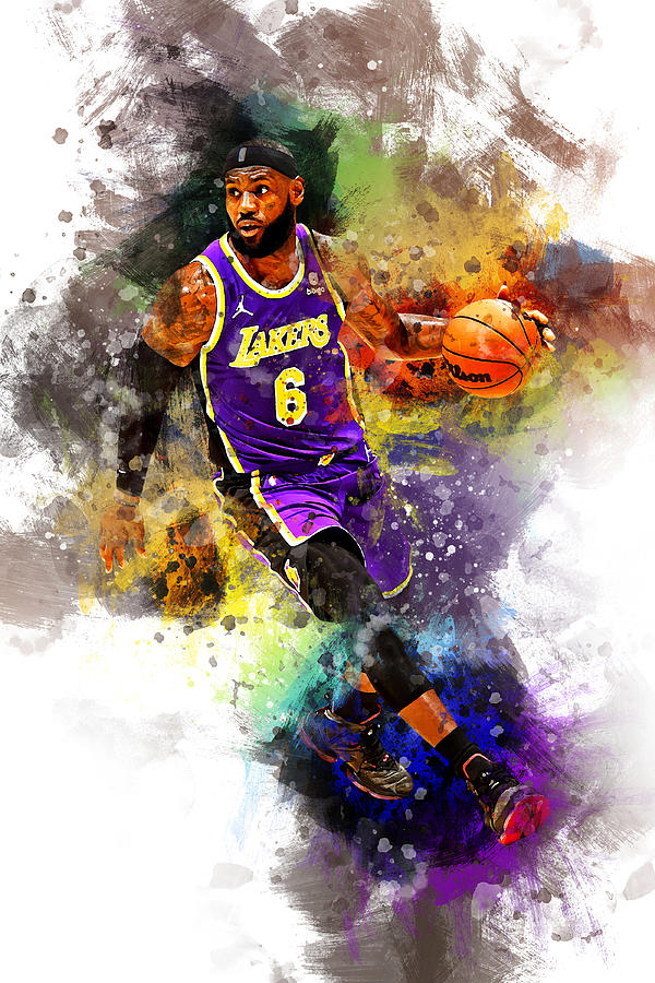 Watercolor style Athlete, NBA, Basketball player, NBA All Star, GOAT ...