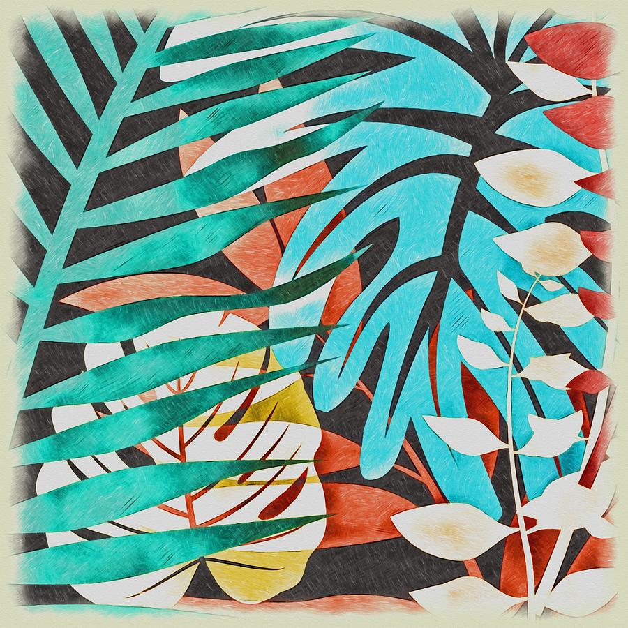 Watercolor Tropical Digital Art by Bonnie Bruno