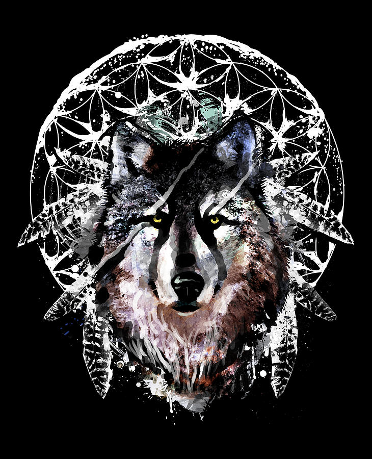 Watercolor Wolf Digital Art by Nikolay Todorov