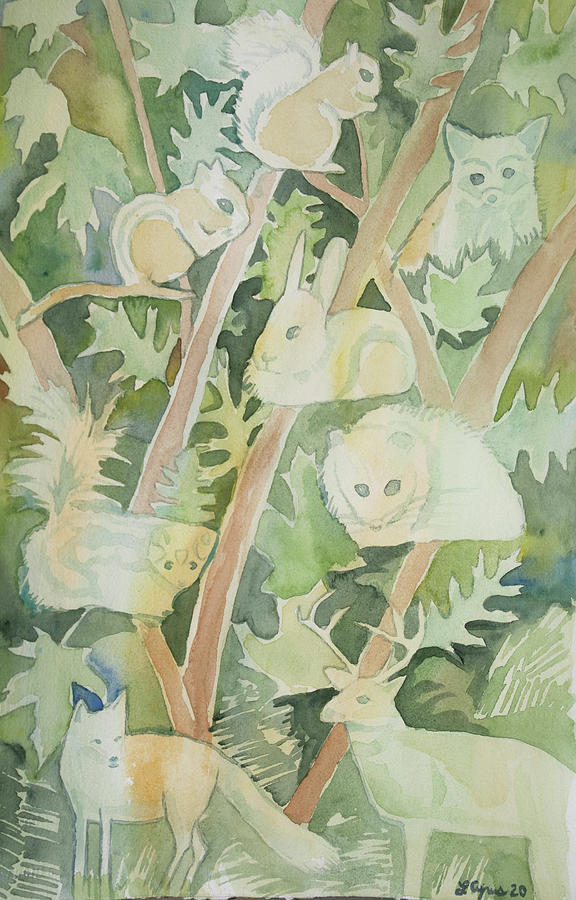 Watercolor - Woodland Critter Design Painting
