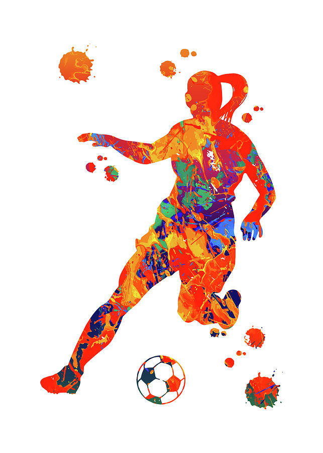 Watercolors Female Soccer Digital Art By Towery Hill - Fine Art America