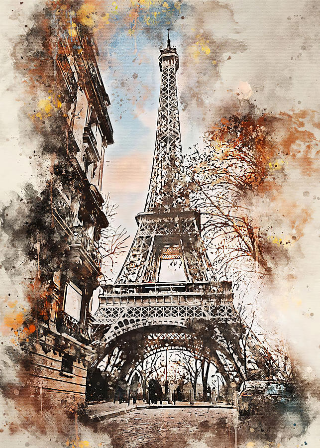 Vintage Travel Posters Paris Vintage Poster #10 Digital Art by Towery Hill  - Pixels