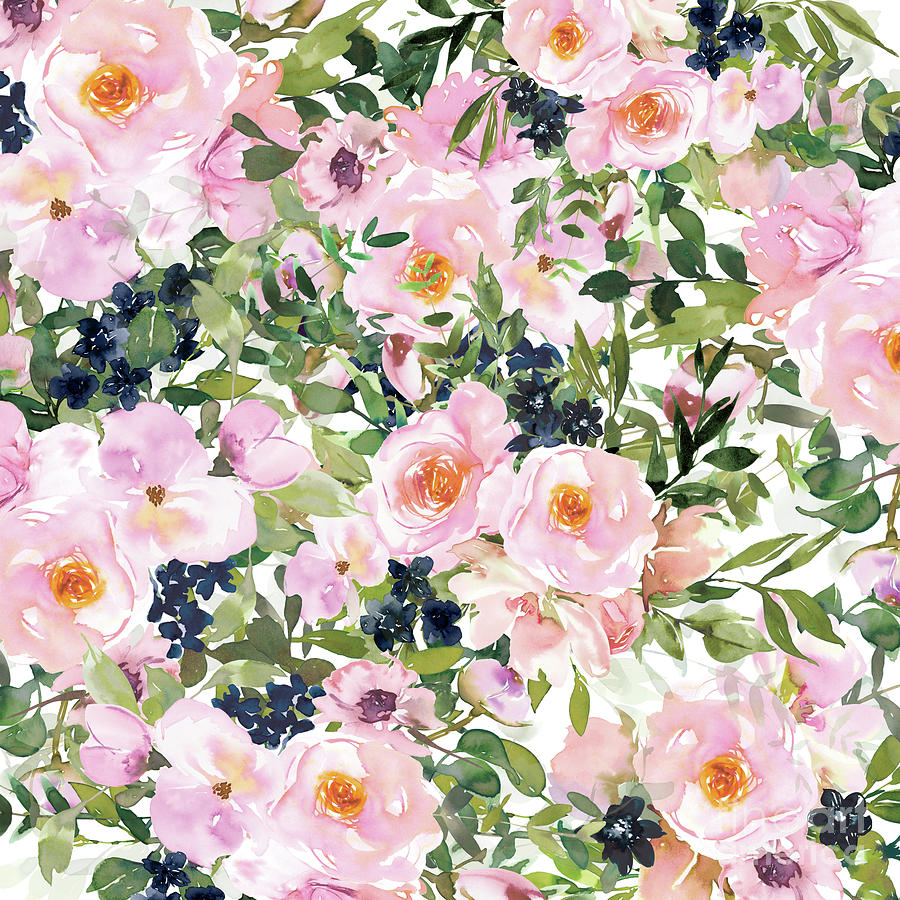 Watercolour Flower Paintings, Rose Painting Digital Art by Megan Morris ...