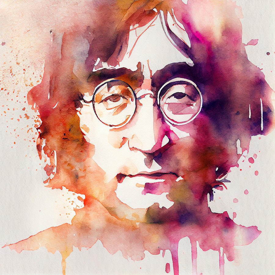 Watercolour Of John Lennon Mixed Media by Smart Aviation - Pixels