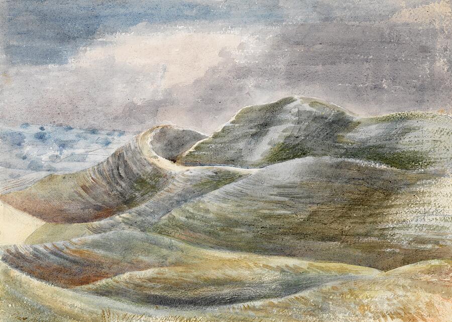 Watercolour of Maiden Castle, Dorset - Paul Nash Digital Art by Samuel HUYNH Watercolour of Maiden Castle, Dorset - Paul Nash Digital Art by Samuel HUYNH