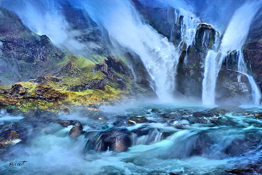 Waterfall - 3 Digital Art by Robert Bissett