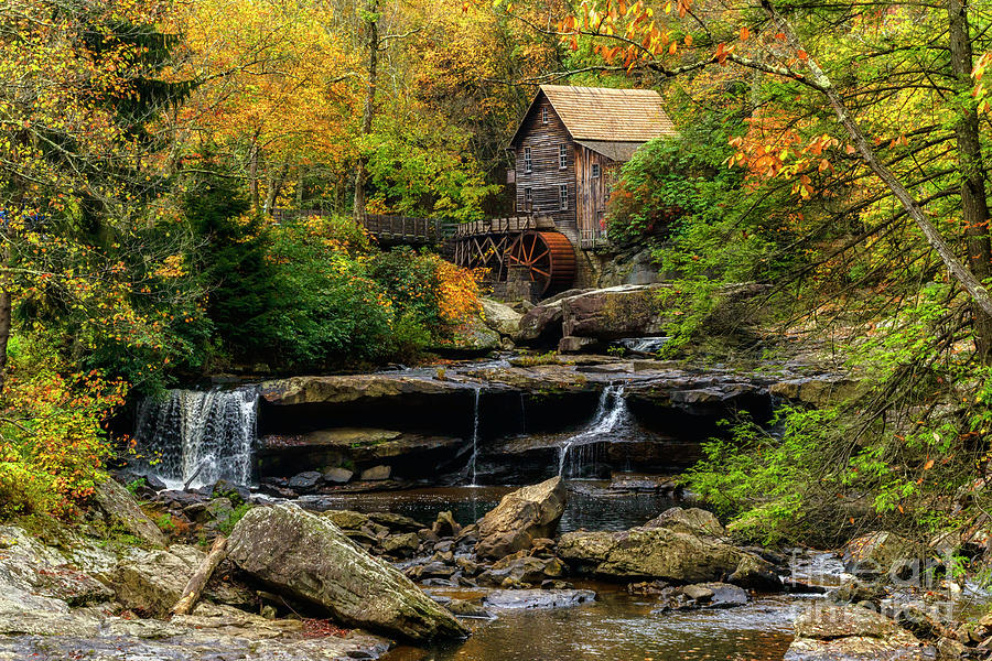 Waterfall And Grist Mill Photograph