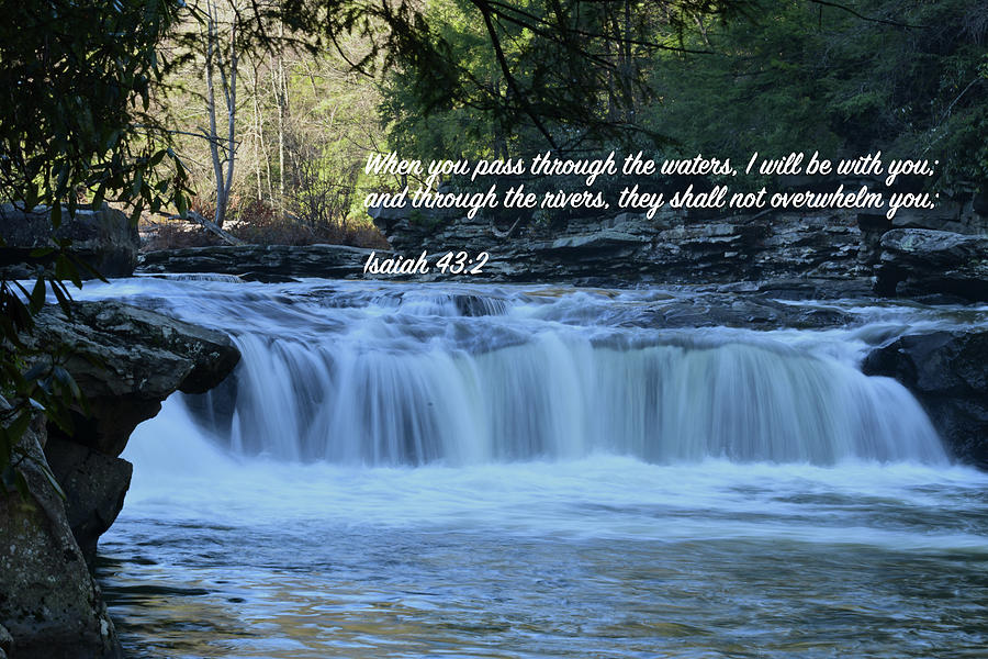 Waterfall And Verse Photograph by Tim Lewis | Fine Art America