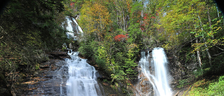 Waterfall - Anna Ruby Falls, Georgia Photograph by Richard Krebs