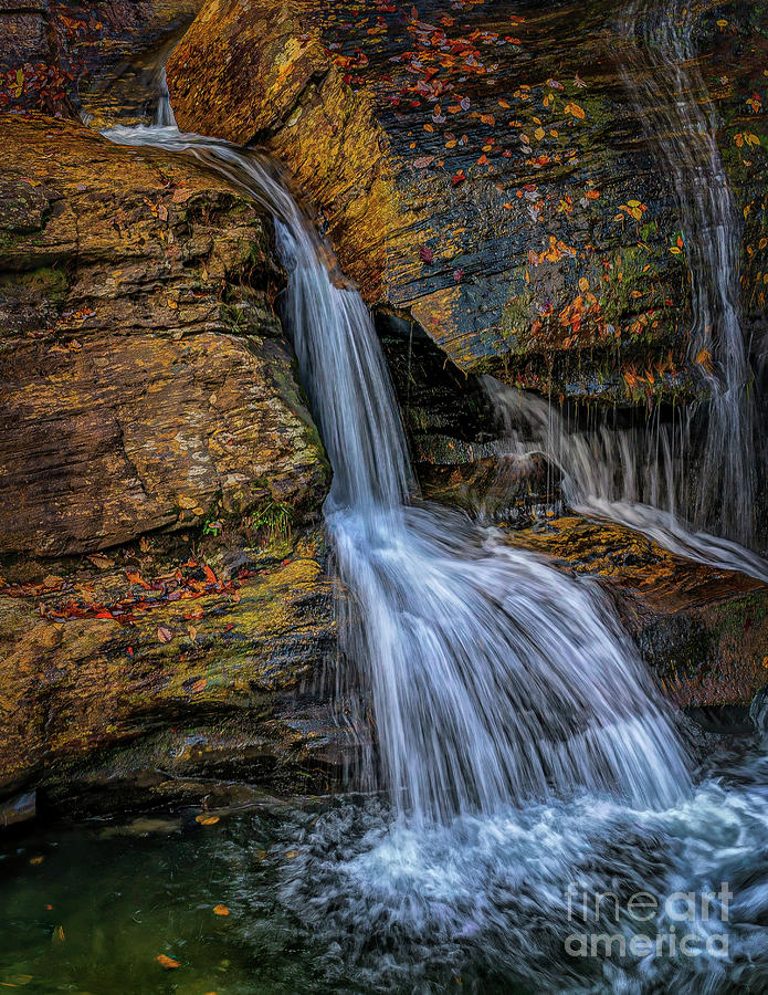 Waterfall at Dukes Creek Photograph by Nick Zelinsky Jr