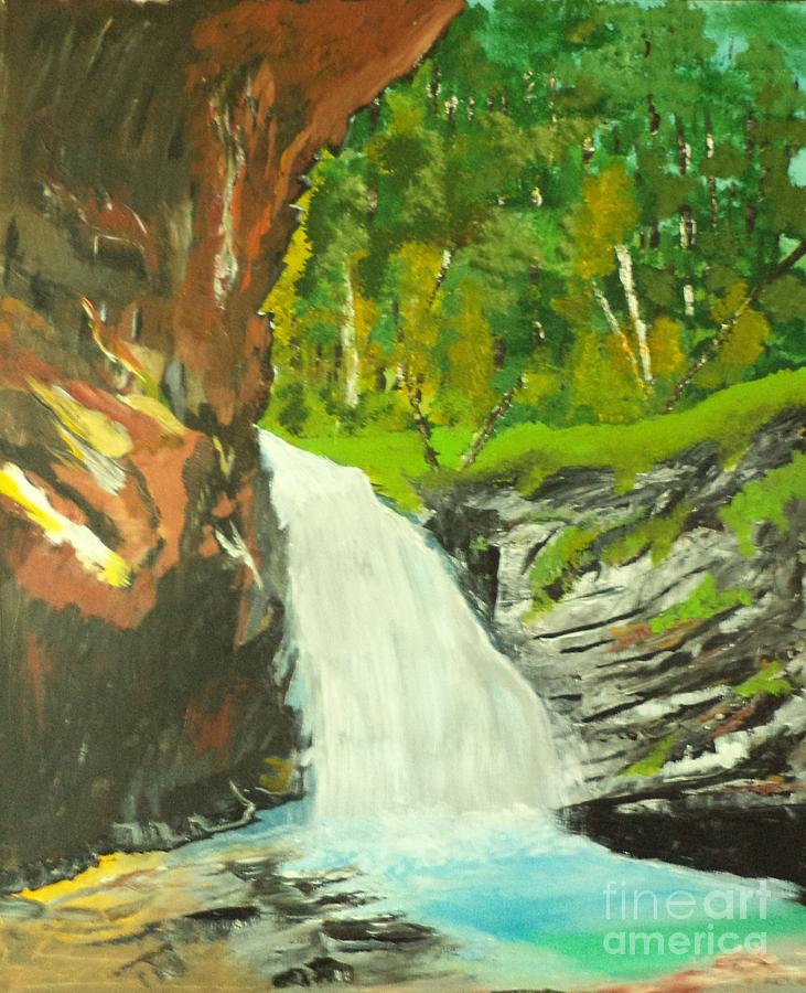 Waterfall Canada # 231 Painting by Donald Northup
