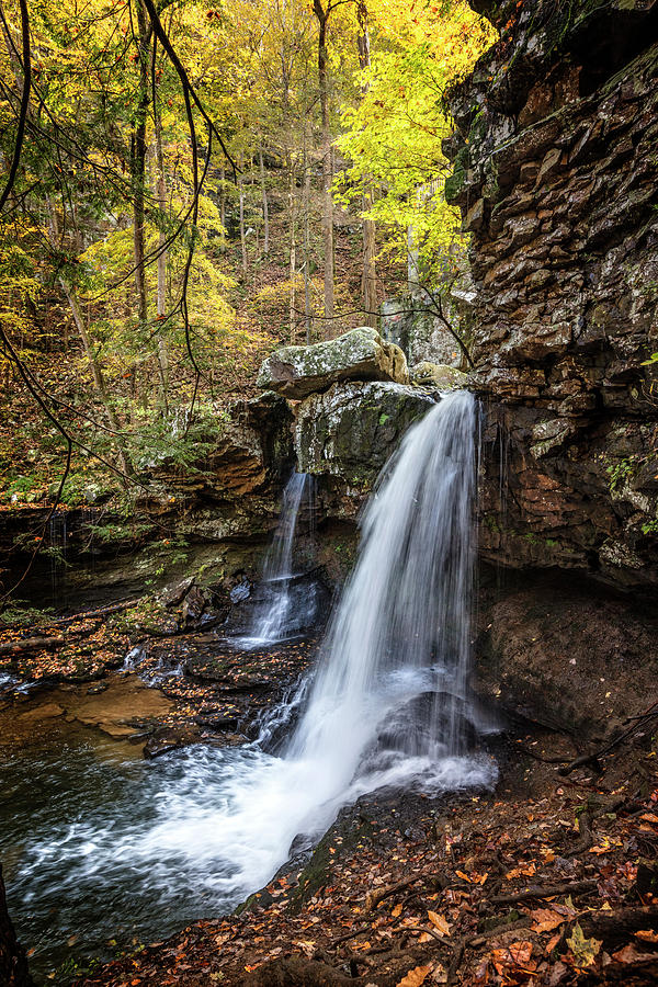 Waterfall Cascades in Cloudland Canyon Photograph by Debra and Dave Vanderlaan