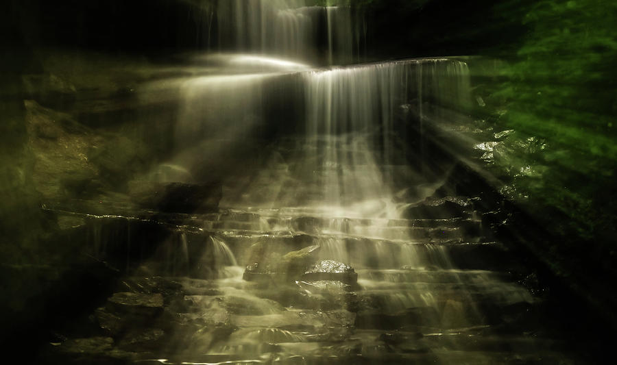 Waterfall Explosion Of Light Photograph by Dan Sproul