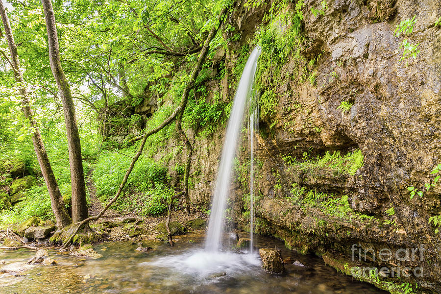 Waterfall Falling Spring Photograph by Jennifer White