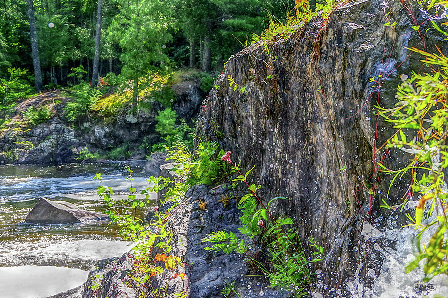 Waterfall HDR Michigan Photograph by Nathan Wasylewski