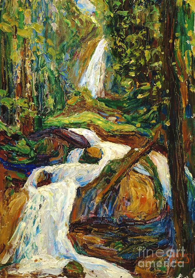Wassily Kandinsky Painting - Waterfall I, 1900 by Wassily Kandinsky