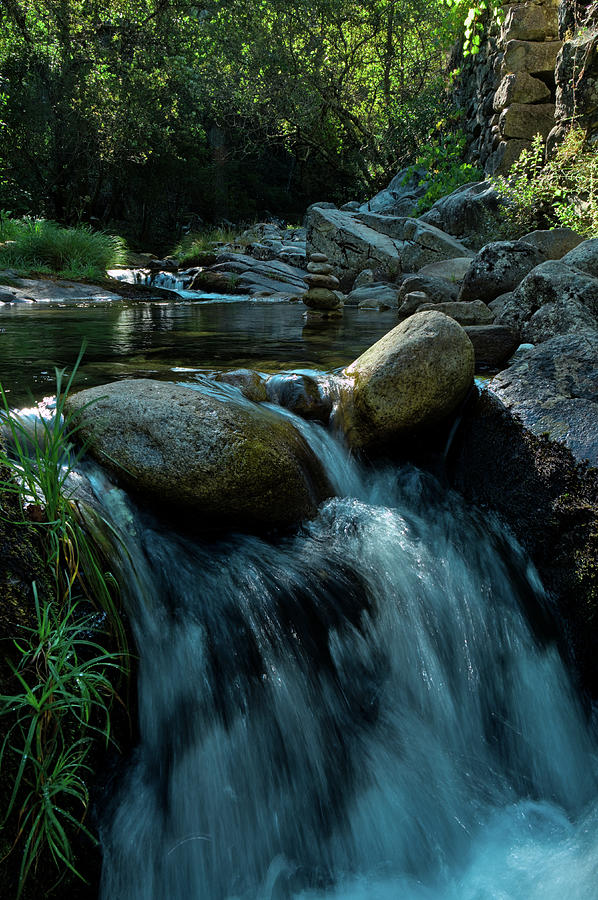Waterfall in rio da Gralheira Photograph by Angelo DeVal