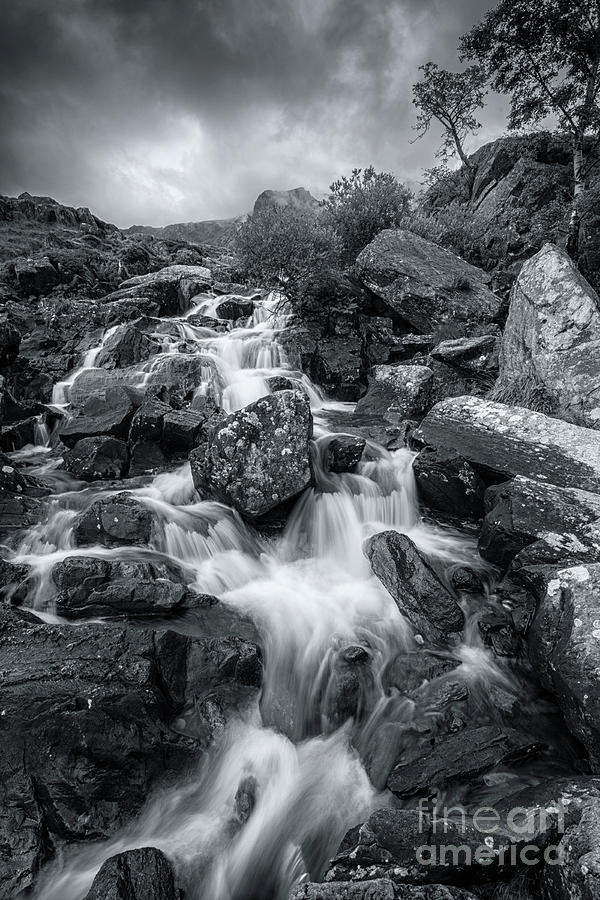Waterfall in Snowdonia Photograph by David Lichtneker