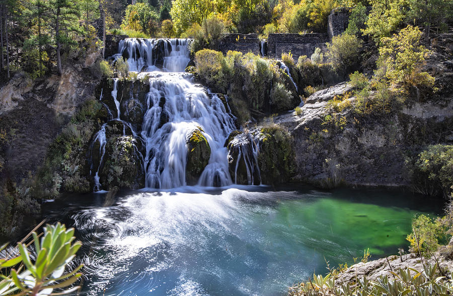 Waterfall in the High Tajo, Spain Photograph by Miguelangelortega