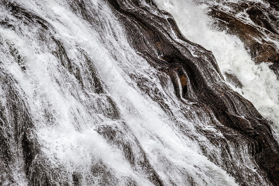 Waterfall in Yellowstone Photograph by Alberto Zanoni