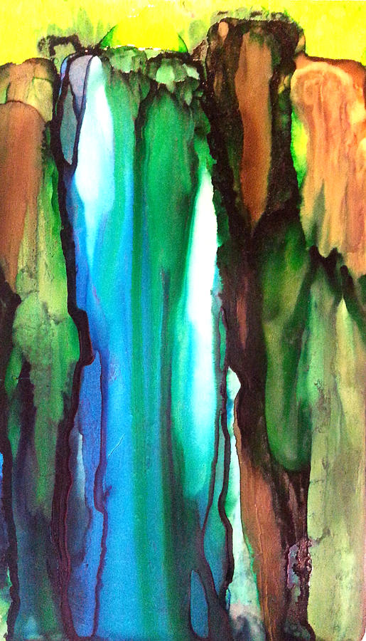 Waterfall Painting by Jan Pellizzer
