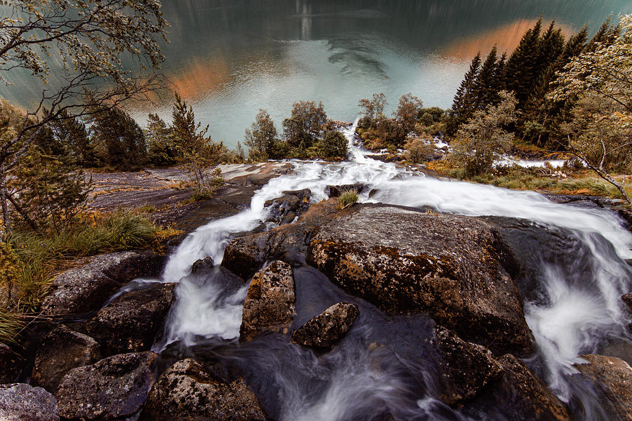 Mountain Photograph - Waterfall Photo by Kristina Vardazaryan
