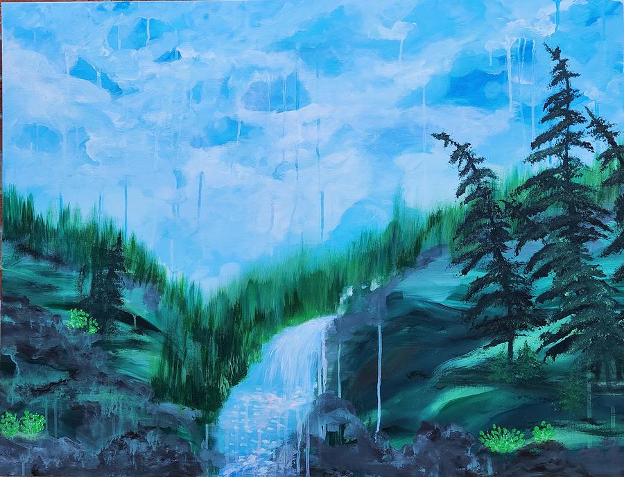 Waterfall Magic Painting by Lynne McQueen