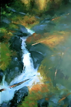 Waterfall magic Painting by Richard Hinger