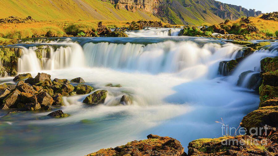 Waterfall near Kirkjubaejarklaustur, Iceland Photograph by Henk Meijer Photography