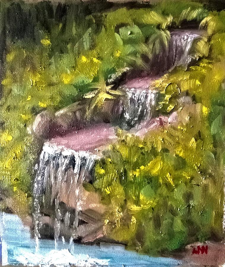 Waterfall Painting by Ningning Li