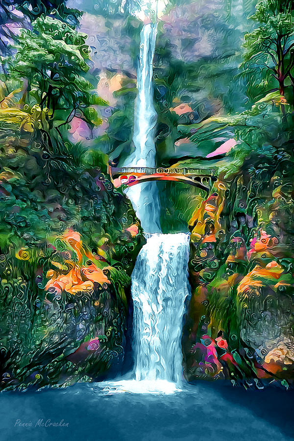 Waterfall Digital Art - Waterfall of Dreams by Pennie McCracken