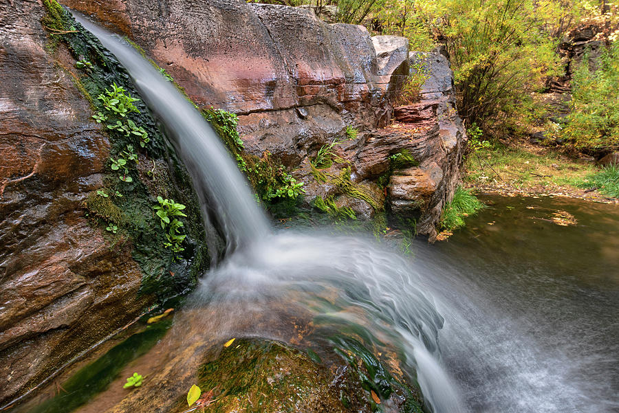 Waterfall on Horton Creek in Arizona Photograph by Dave Dilli