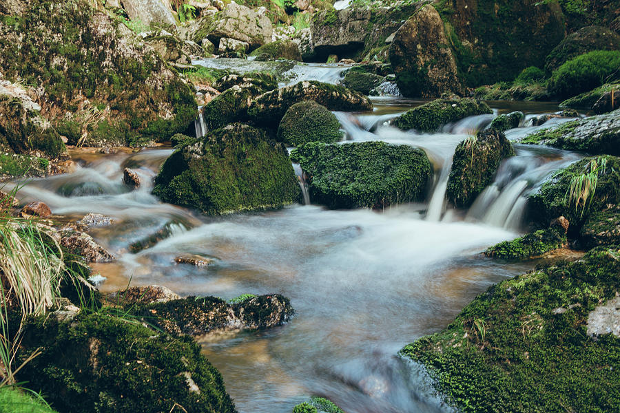 Waterfall on the river Jedlova Photograph by Vaclav Sonnek