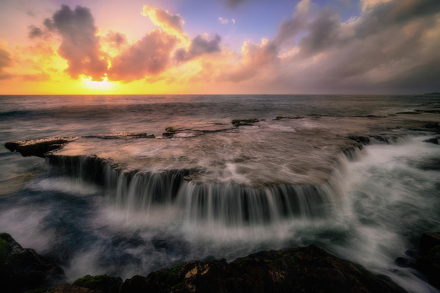 Waterfall on the sea Photograph by Pham Hung - Fine Art America