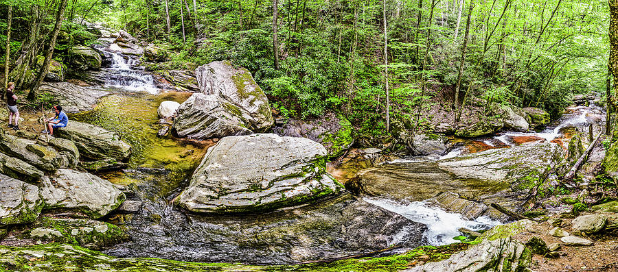 Waterfall Panoramic Photograph by WAZgriffin Digital