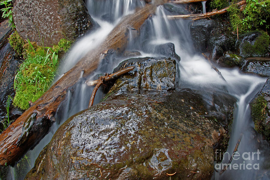 Waterfall-Signed-#0338 Photograph by J L Woody Wooden