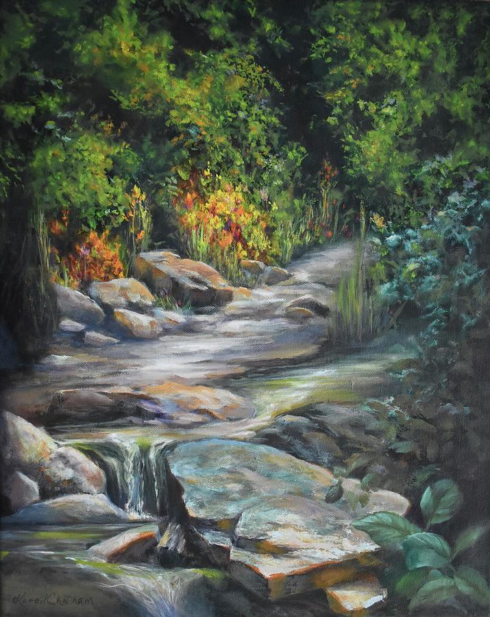  Waterfall Trail Painting by Karen Kennedy Chatham